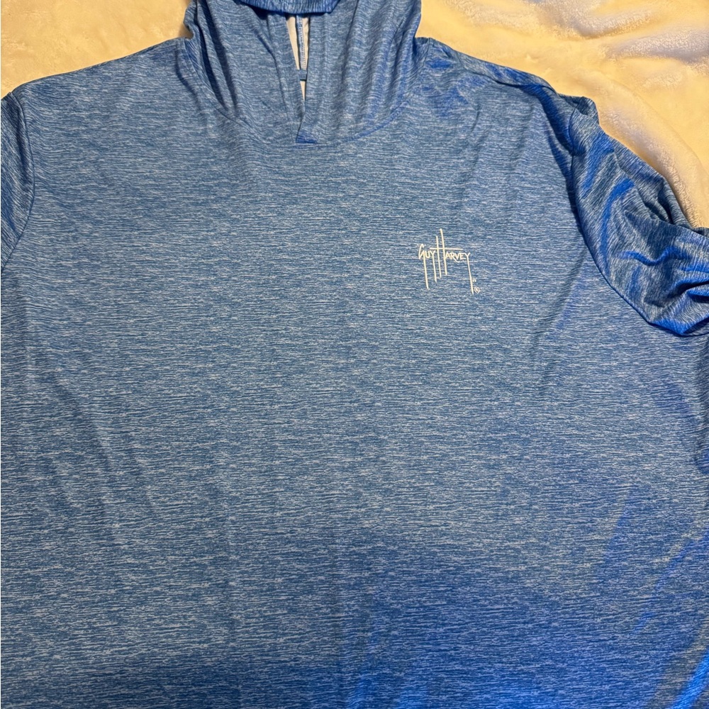 Guy Harvey Blue Hoodie with Logo